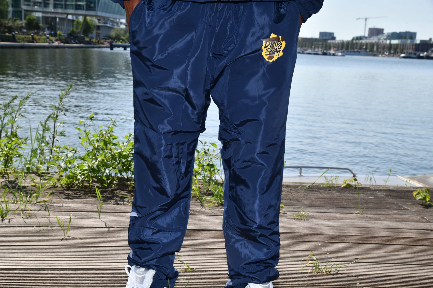 Track broek blauw