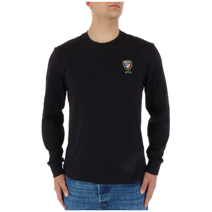 Blauer T-shirt Heren